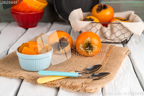 Image of Orange persimmons