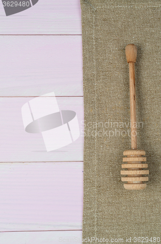 Image of Kitchenware on beige towel