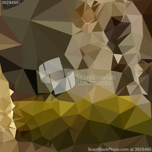 Image of Medium Jungle Green Abstract Low Polygon Background