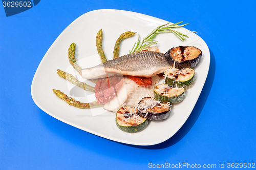 Image of Seabass fillet dish