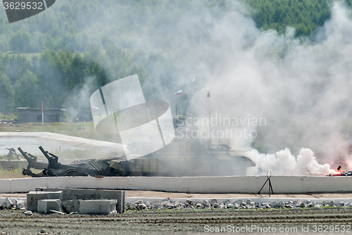 Image of Armored deminer BMR-3M in action. Russia