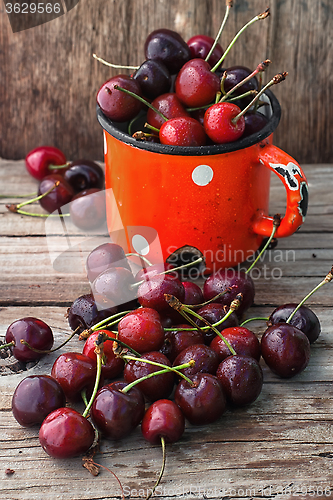 Image of pile of berries cherries