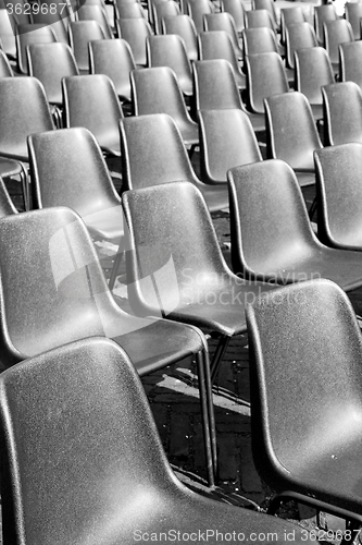 Image of empty seat in italy europe background black  texture