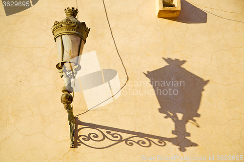 Image of  street lamp in morocco shadow decoration