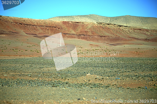 Image of valley in   africa morocco the atlas  hill 