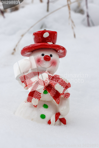 Image of Christmas card with snowman