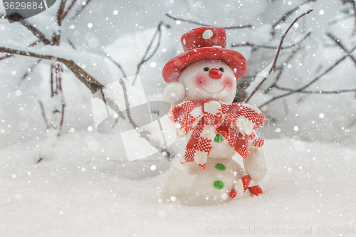 Image of Christmas card with snowman