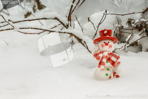 Image of Christmas card with snowman