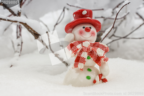 Image of Christmas card with snowman