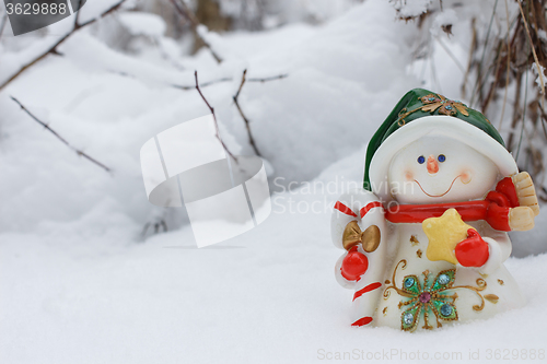 Image of Christmas card with snowman