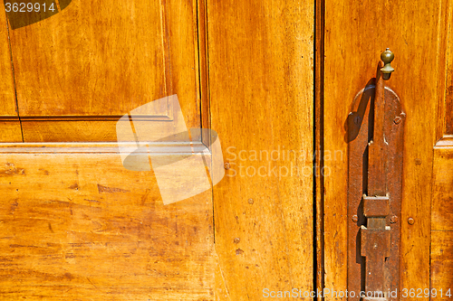 Image of europe  in  italy  antique close   rusty lock  closeup