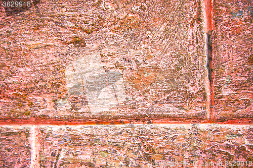 Image of texture wall in africa morocco red