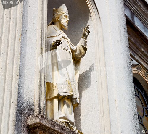 Image of marble in old historical construction italy europe milan and sta