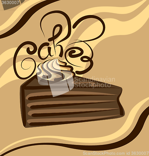 Image of Vector Chocolate Cake