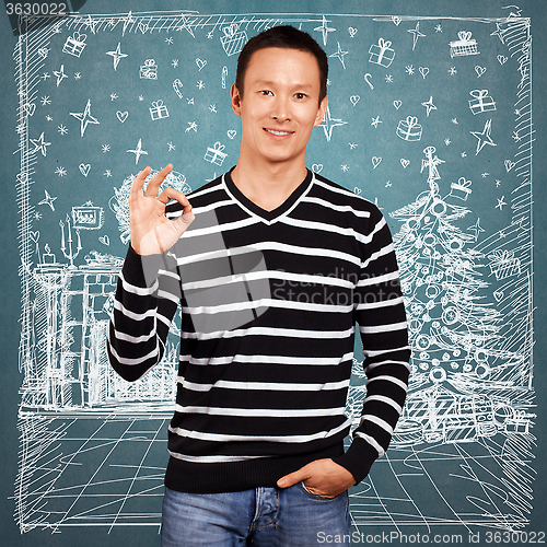 Image of Man Looking For Christmas Gifts