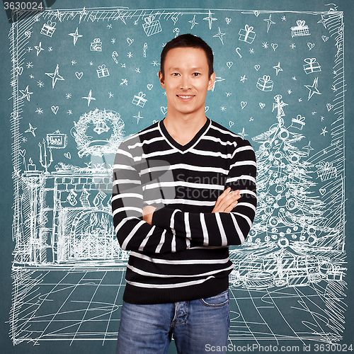 Image of Man Looking For Christmas Gifts