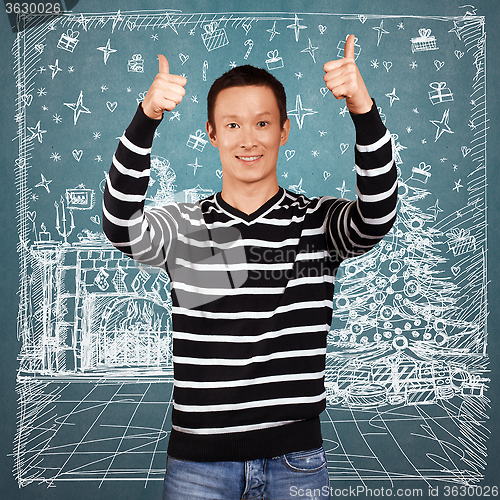 Image of Man Looking For Christmas Gifts
