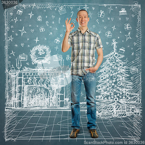 Image of Man Looking For Christmas Gifts