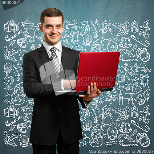 Image of Man Looking For Christmas Gifts