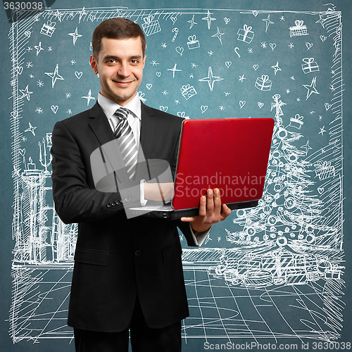 Image of Man Looking For Christmas Gifts