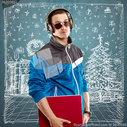 Image of Man Looking For Christmas Gifts
