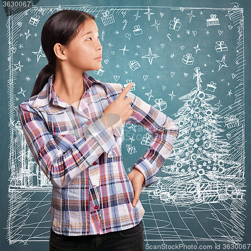 Image of Woman Looking For Christmas Gifts