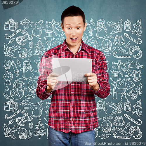 Image of Man Looking For Christmas Gifts