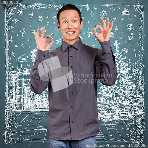 Image of Man Looking For Christmas Gifts