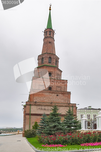 Image of Kazan Kremlin. Soyembika tower. Russia
