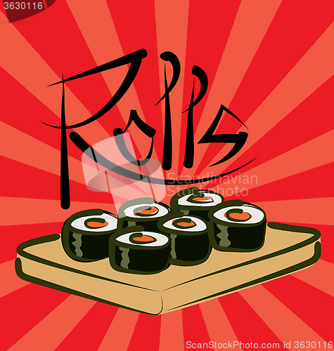 Image of Vector Sushi Rolls