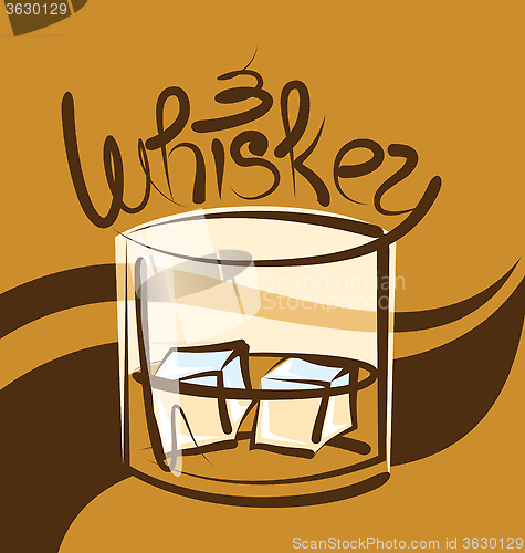 Image of Vector Glass of Whiskey