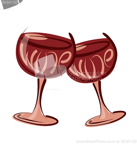 Image of Vector Glass of Wine