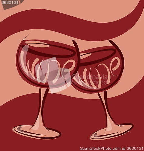 Image of Vector Glass of Wine