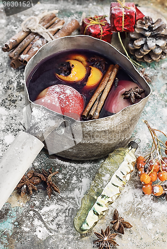 Image of Mulled wine in the old style pot