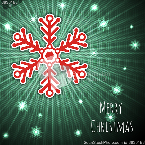 Image of Bursting christmas background with snowflake