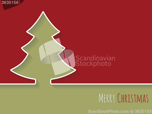 Image of Simplistic christmas greeting with white tree