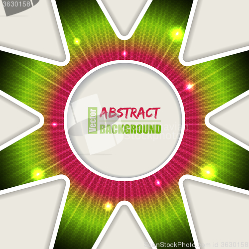 Image of Abstract bursting pink green background 