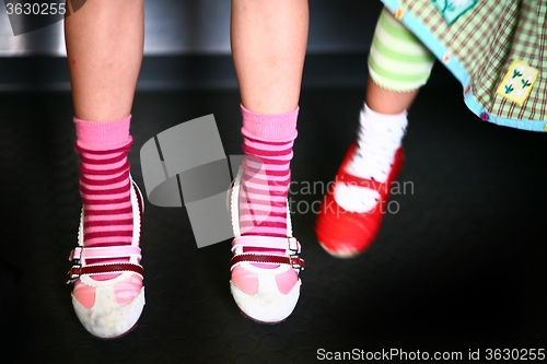 Image of Legs of cute girl