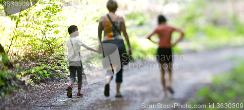 Image of Family in a forest in Denmark