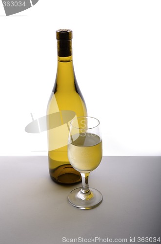 Image of Glass wine and bottle