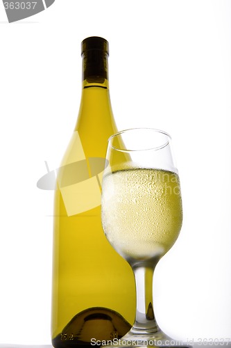 Image of White Wine and Glass