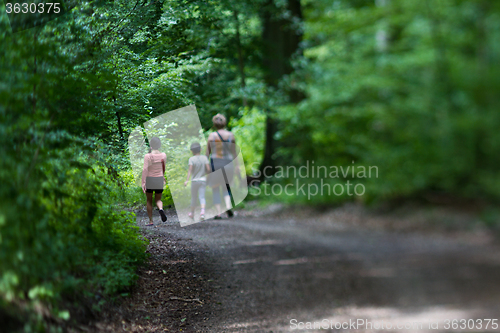 Image of Family in a forest in Denmark (geels skov)