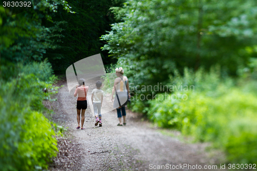 Image of Family in a forest in Denmark