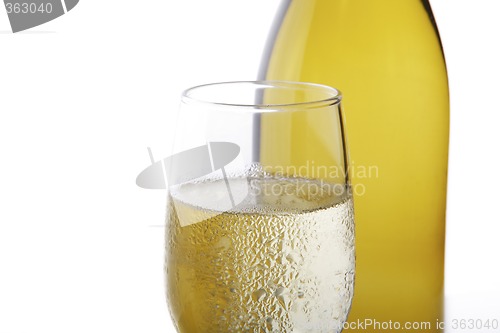 Image of White Wine and Glass