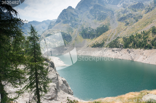 Image of Romantic mountain lake in Alps