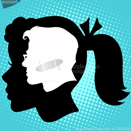 Image of Love woman man couple romantic thoughts