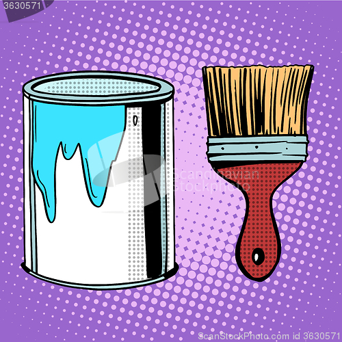 Image of paint brush work painting design