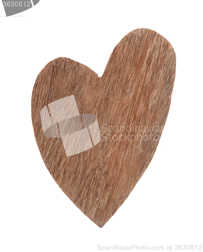 Image of Wooden heart shape isolated