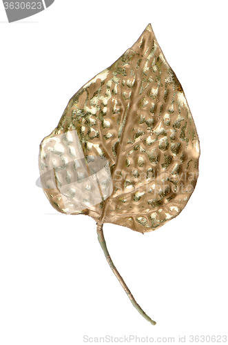 Image of Beautiful decorative golden leaf 