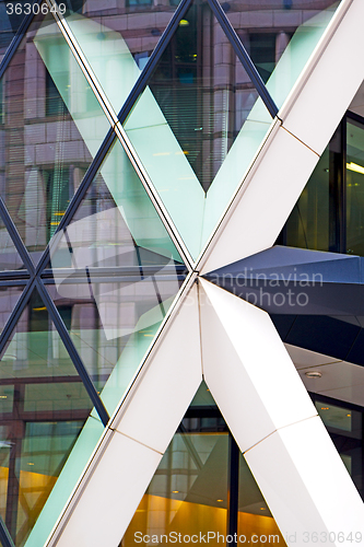 Image of new     building in london skyscraper       window